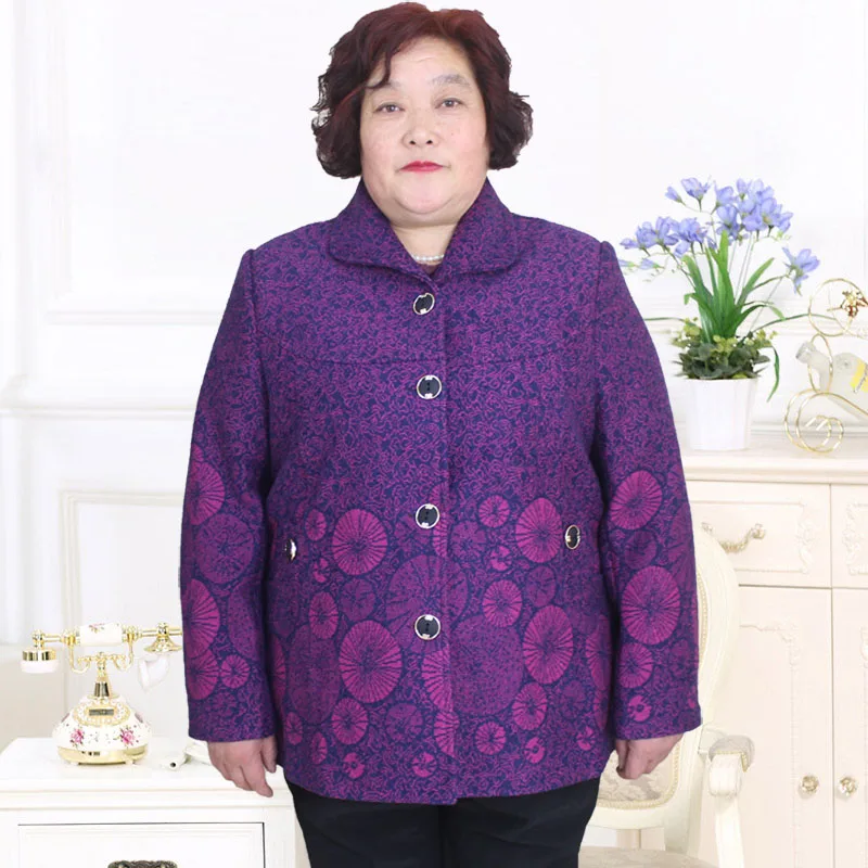 Большие размеры 5XL-9XL куртка для среднего и старшего возраста Женский