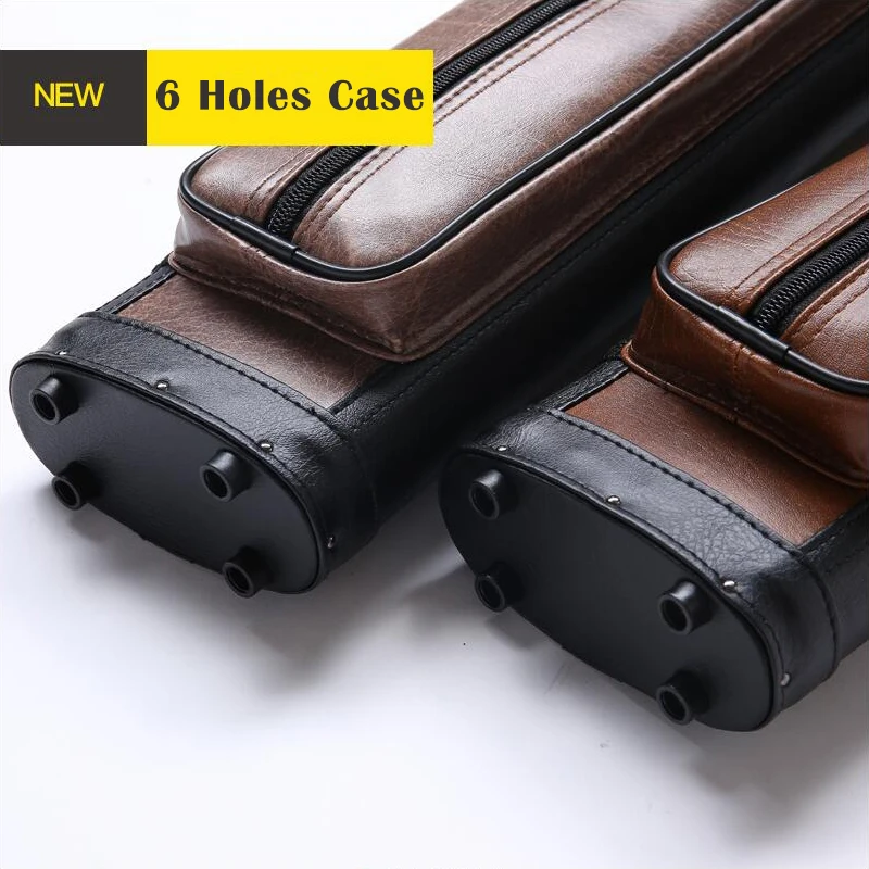 

O'min Pool Cue Case 2 Colors 6 Holes High Quality Carrying Case Durable Kit Bag Professional Billiard Stick Accessories 2019