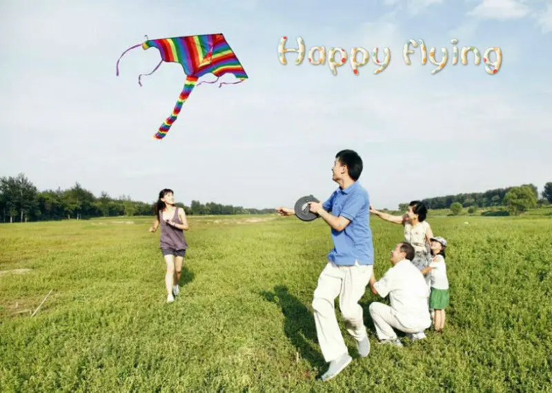 Длинный хвост нейлоновый красочный Радужный воздушный змей наружные воздушные