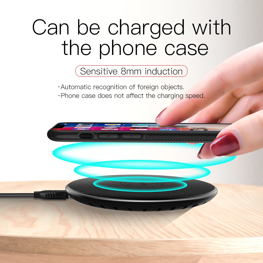 НОСО Беспроводной Зарядное устройство для iPhone 8 X Xs Max XR Qi безпроводная зарядка