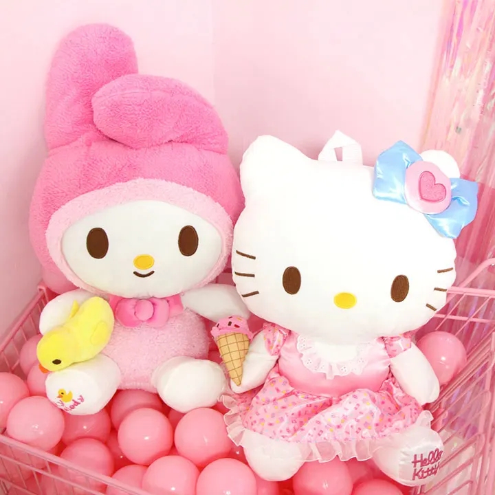 Милый мультяшный Плюшевый Рюкзак hello kitty My Melody, женский рюкзак hello kitty My Melody, детский школьный рюкзак для девочек, подарки для детей