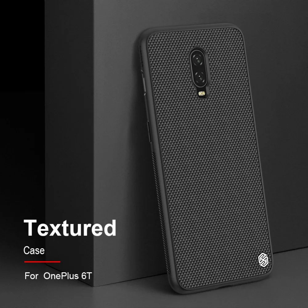 Nillkin нейлон PC Пластиковая Задняя крышка для Oneplus 6T Текстурированный чехол