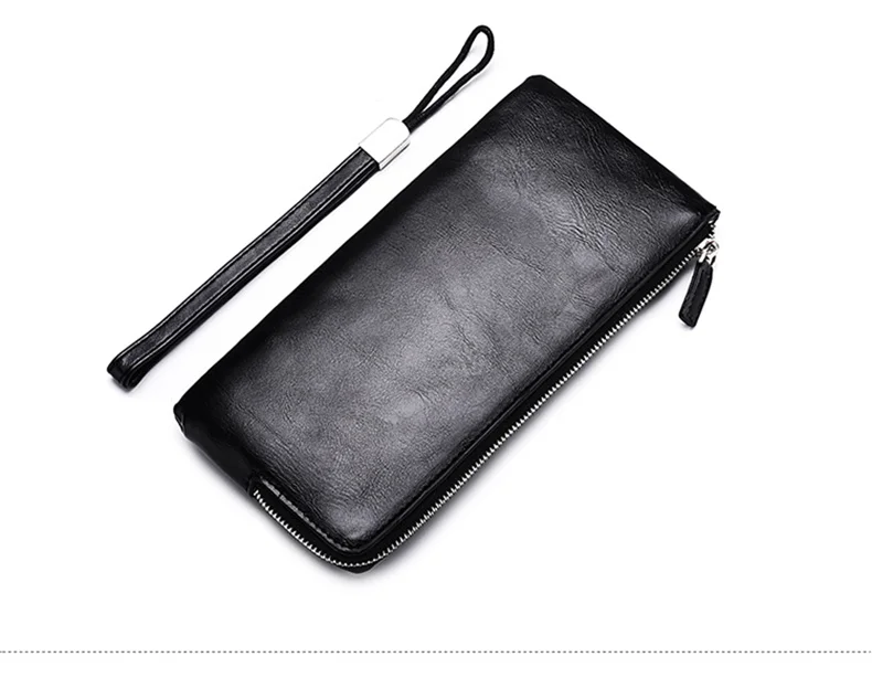SOUTH GOOSE Men Wallet Soft PU Leather Luxury Brand Men Zipper Wallets Male Casual Long Purse Wallet Clutch Bag Women Coin Purse