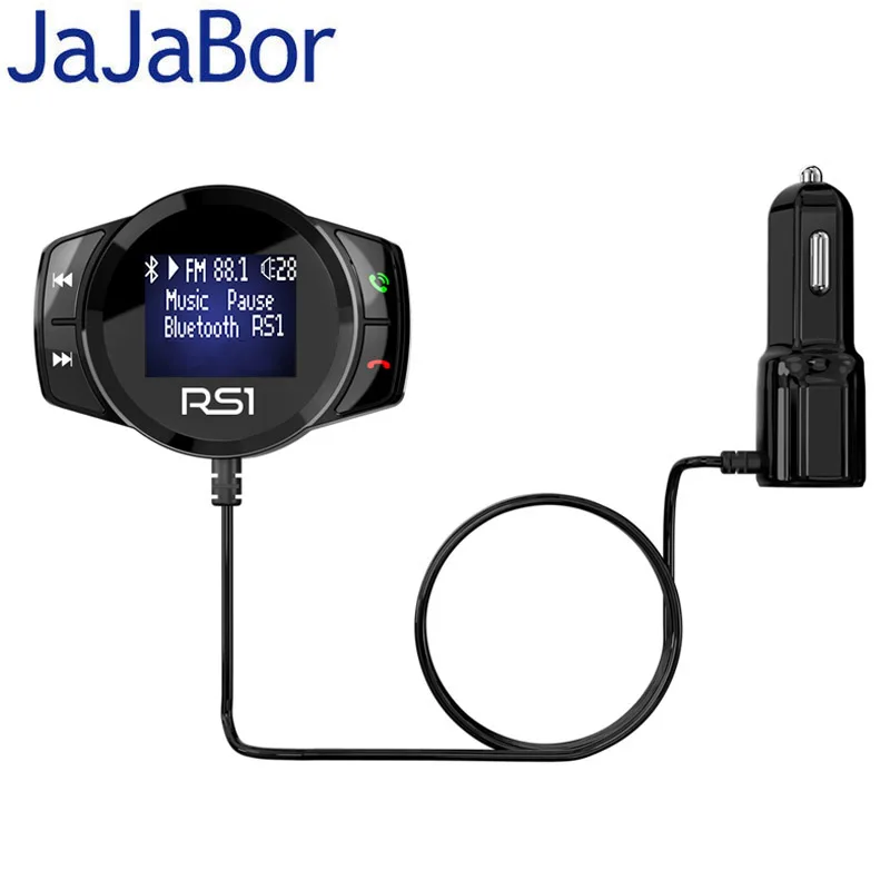 Jajabor Bluetooth автомобильный комплект беспроводной fm-передатчик громкой связи вызов