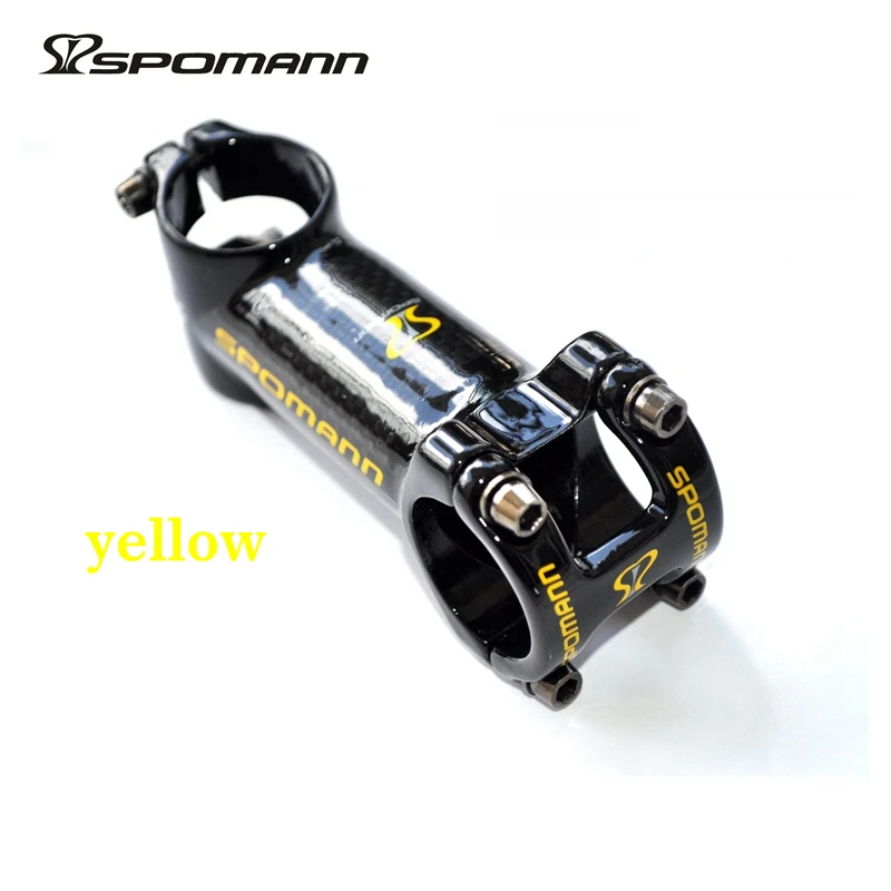 SPOMANN алюминиевый сплав и углеродное волокно велосипедный стебель 3K глянцевый