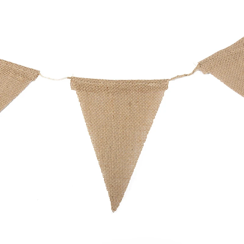 1 шт./лот 13 флагов сплошной цвет Лен джутовый флаг полоса Свадебные украшения