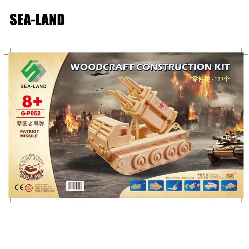 

New 3D Diy Wooden Puzzle Toys For Family Games Partriot Missile Educational Puzzle For Adults Montessori Toy Hobby Gift For Kids