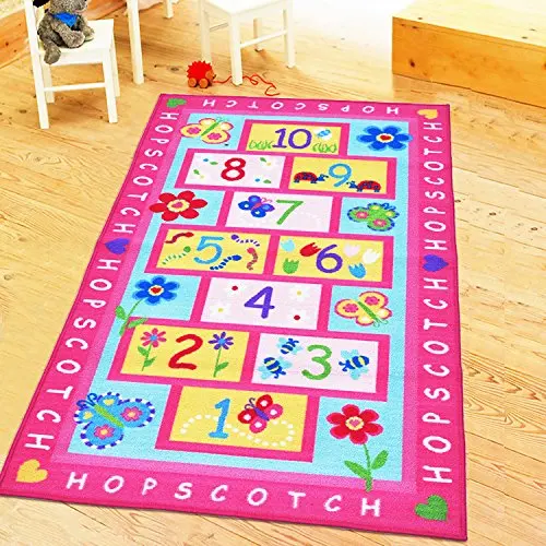 Детский Забавный коврик nos jumping игровой для девочек розовый без запаха на спине