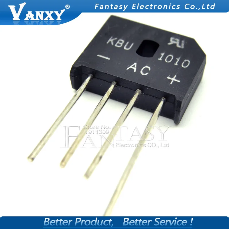 10 шт. диодный мост KBU1010 KBU 1010 10A 1000V выпрямитель новый и оригинальный IC|rectifier