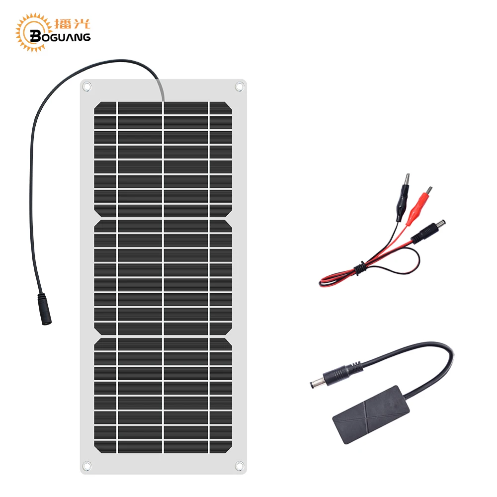 Boguang 6V 12V 10W Гибкая солнечная панель ячейки зарядное устройство 5V 1.5A USB выходное устройство портативная солнечная батарея для смартфонов батарея