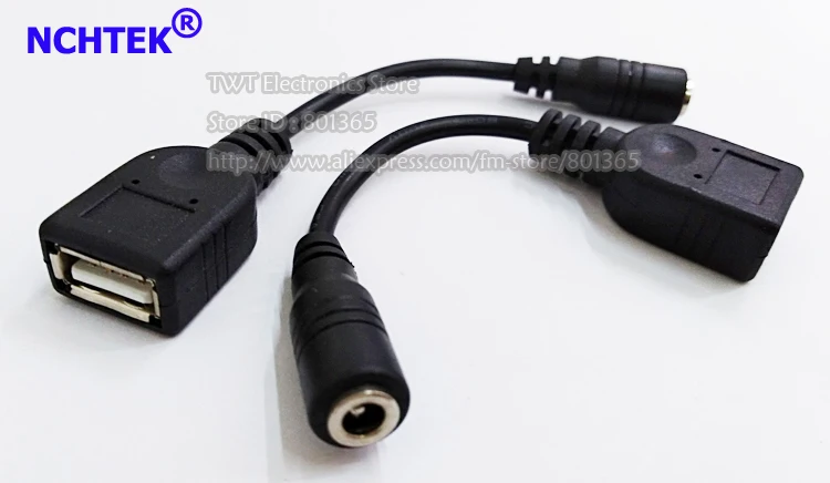 NCHTEK DC 4 0x1 7 мм гнездо PSP к USB A гнездовой разъем питания адаптер конвертер