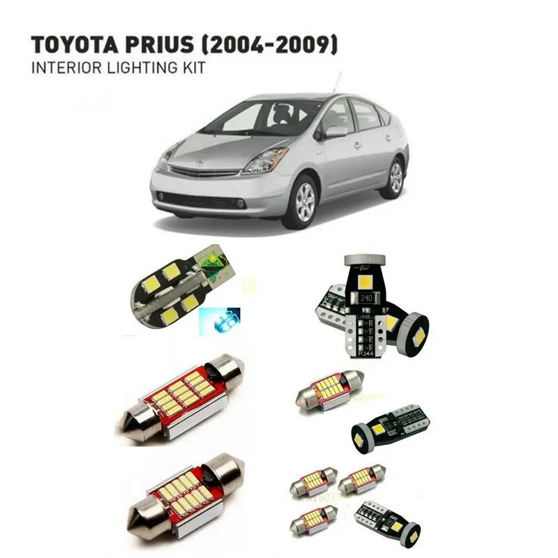 Светодиодные внутренние фары для Toyota prius 2004 2009 10 шт. светодиодные автомобилей