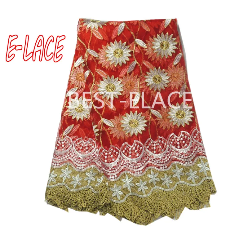 Африканский кружевной ткани 2017 вышитые в нигерийском стиле шнуровка ткань