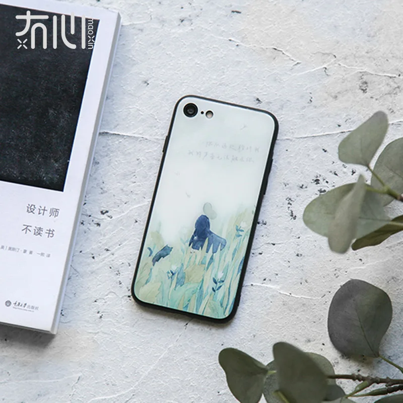 Maoxin Новый чехол для телефона iPhone X XS 8 8plus 7 7plus мальчик с гитарой закаленное стекло