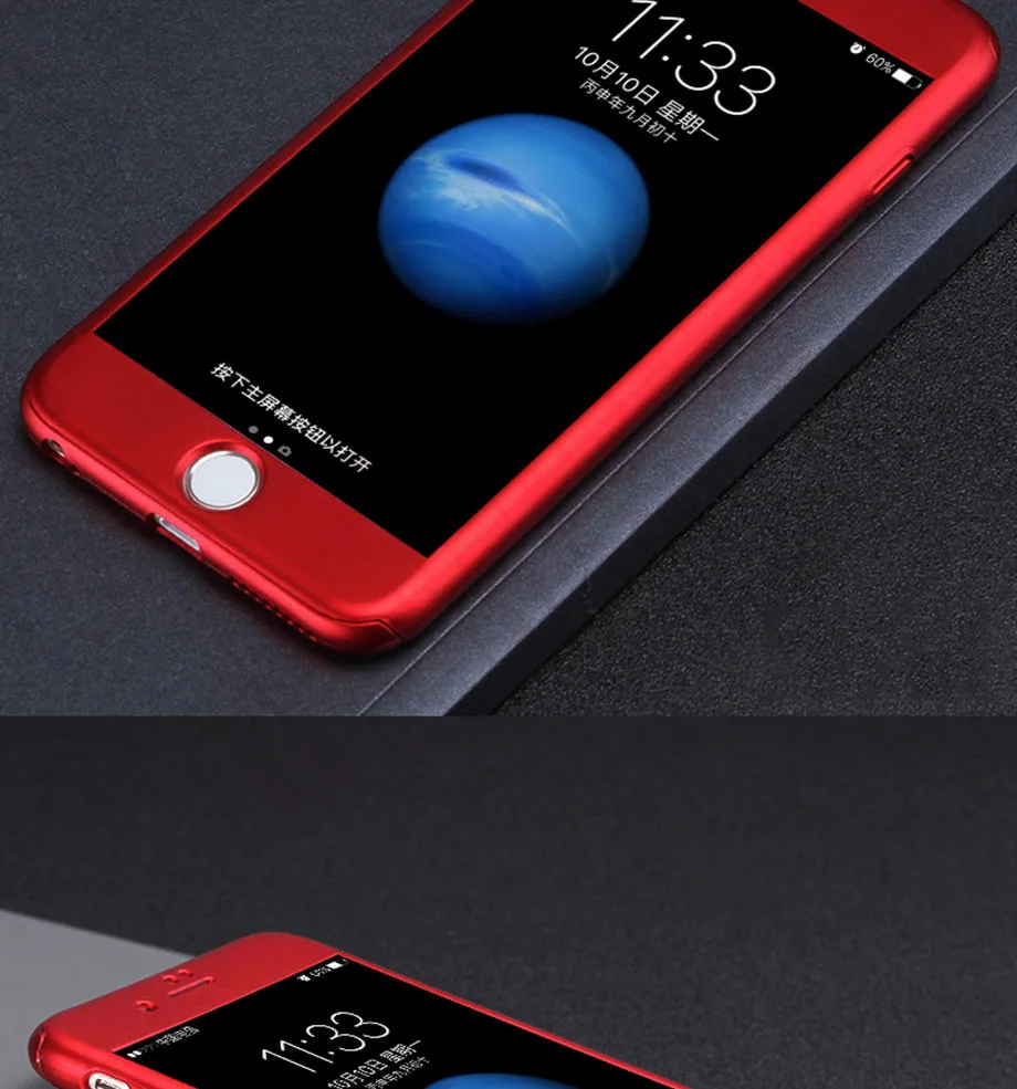 Золотая Орхидея 360 градусов полный Чехол для iphone 6 6s 7 Plus чехол s wish закаленное стекло для iphone 8 8 Plus X чехол для телефона Capa