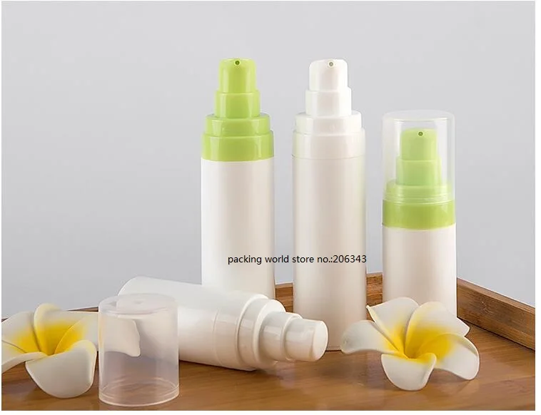 Белая/матовая пластиковая безвоздушная Вакуумная бутылка для