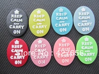 8pcs good quality oval flatback resin cabochon charm findingcaved keep calm and carry onphone decoration kitdiy accessory