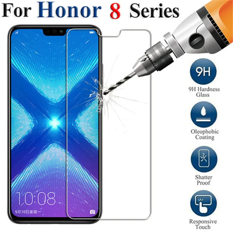 Закаленное стекло 9H для Huawei Honor 8X Защитное экрана Huwei X8 8C C8 8 lite защитное