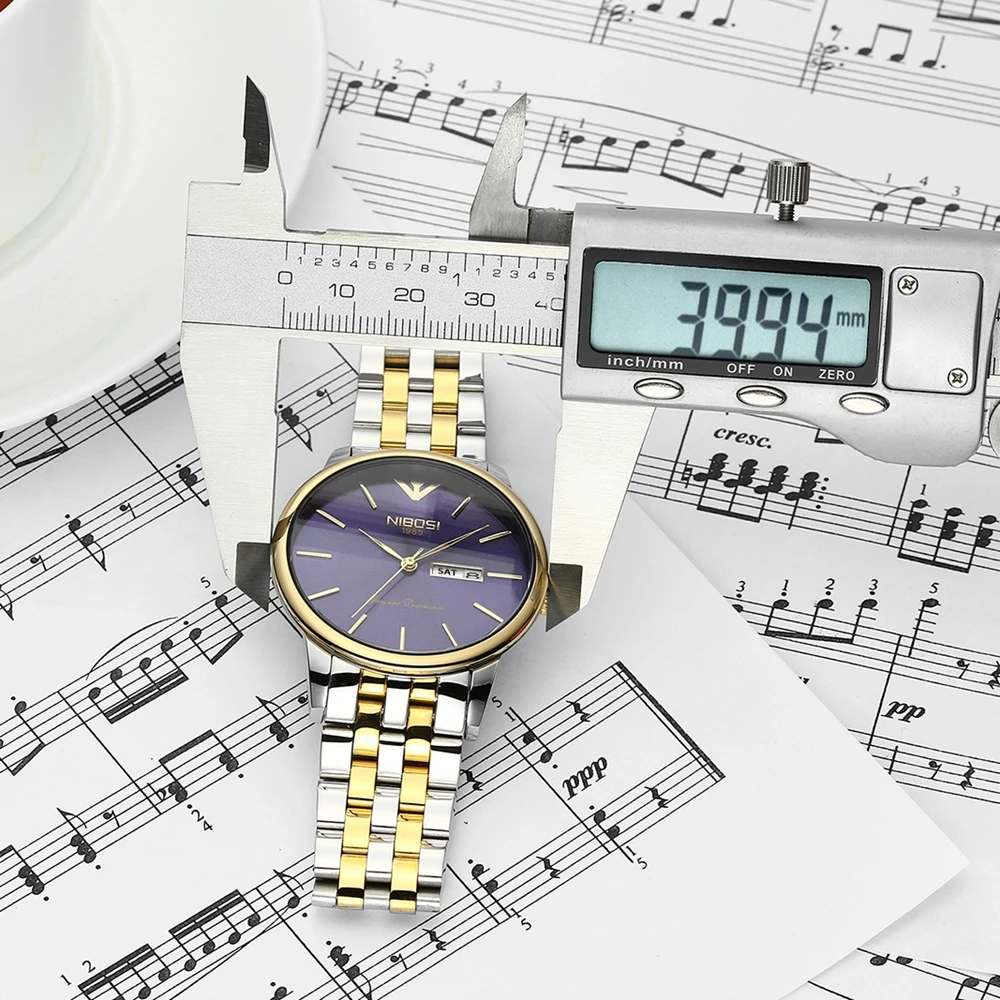 Часы наручные NIBOSI Мужские кварцевые модные роскошные Брендовые спортивные с