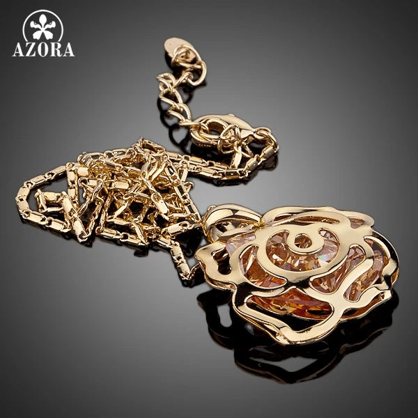 Новое сверкающее ожерелье AZORA с кубическим цирконием TN0053|necklace ocean|necklace juicynecklace t-bar