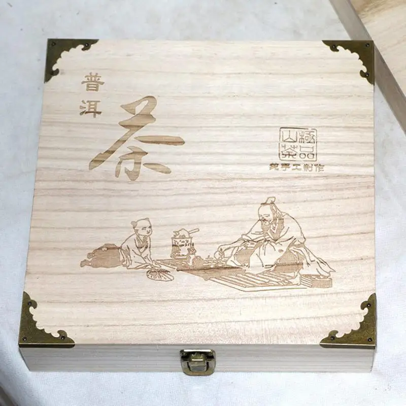 White Натуральная деревянная чайная коробка, сумка, органайзер для хранения ювелирных изделий, пакет сахара, контейнер с защелкой, подарок, элегантная, модная, прочная - Цвет: White