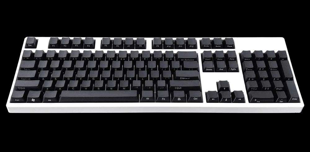 104-key NPKC Черный ABS лазерные боковая подсветка топ-освещенный блеск через OEM keycaps ANSI ISO для Cherry MX переключатели 87 96 108 механическая клавиатура - Цвет: 104-key