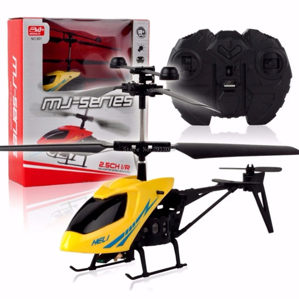 Yellow 2CH Mini RC Helicopter Remote Control Radio Aircraft Electric Micro 2 Channel -B116 | Игрушки и хобби