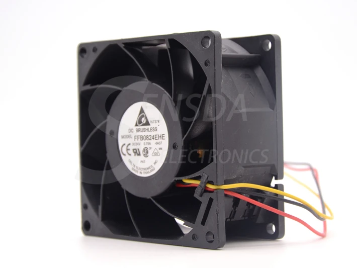 for delta FFB0824EHE 24V 5700RPM 80.16CFM 80*80*38mm 3-pin mainboard FG Speed singnal cooling fan | Компьютеры и офис