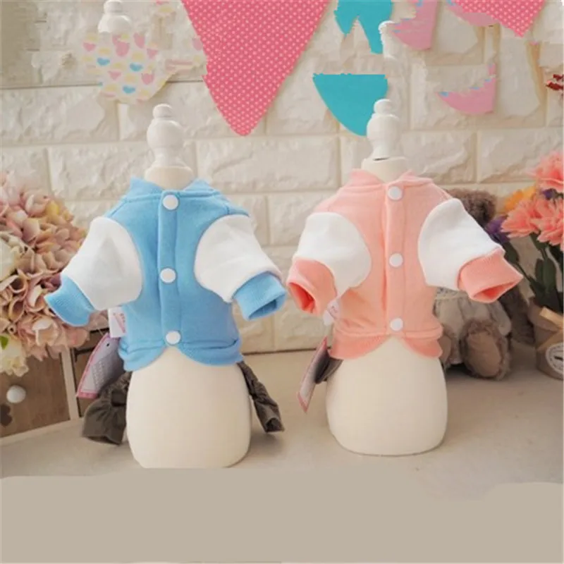 

Fashion Winter Dog Dress Cute 100% Cotton College Wind Lovers Outfit Dress for Small Dog Pet Clothes Pet Supplies (pink,blue)