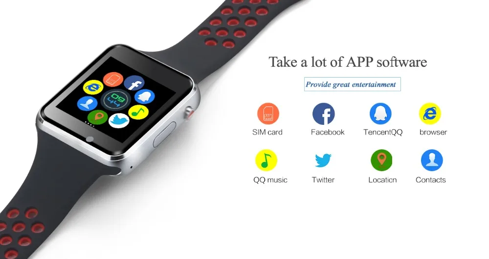 Bluetooth Smart Watch M3 With Camera Facebook Whatsapp Twitter Sync SMS Smartwatch Support SIM TF Card For IOS Android | Электроника