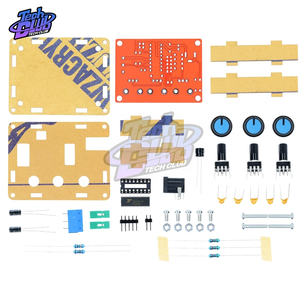 Генератор сигналов XR2206 DIY Kit синусоидальный/треугольный/квадратный выход 1 Гц МГц