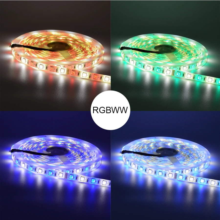 5 м гибкий RGBW 5050 SMD Светодиодные ленты DC12V 60 Светодиодный/м световая полоса Диодная
