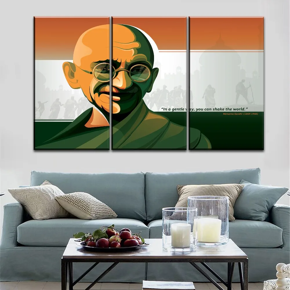 Модульная Картина на холсте Печать Тип Wall Art 5 Панель Ганди Популярные картина с