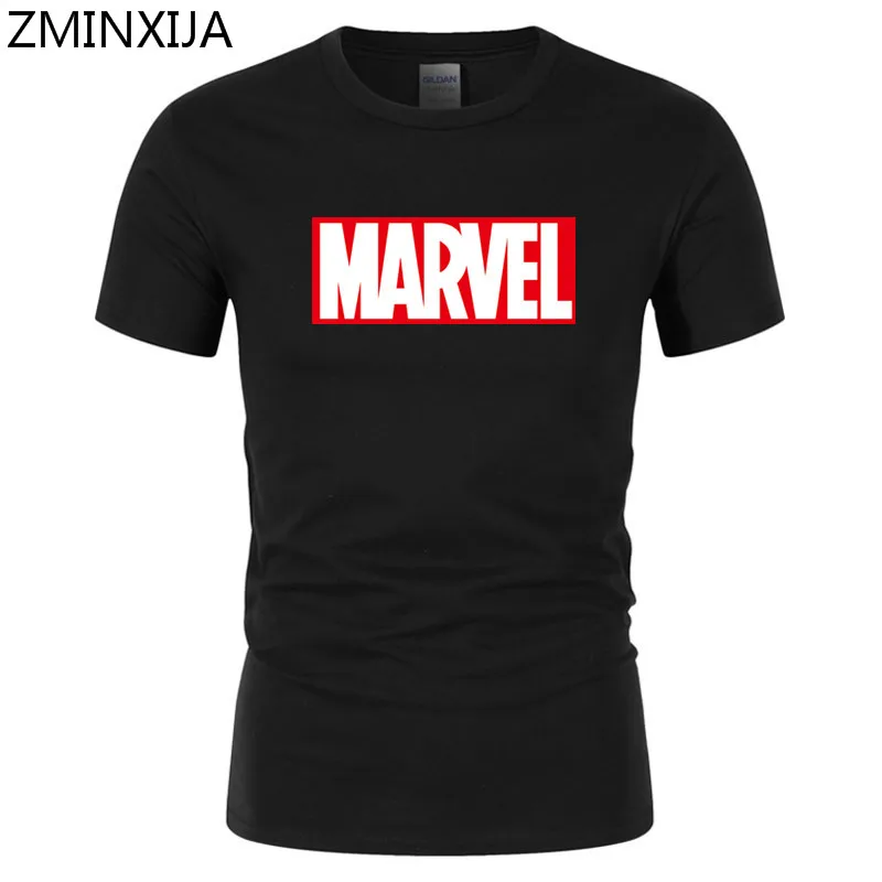 2018 Новая мода MARVEL Футболка мужская хлопковая с короткими рукавами Повседневная