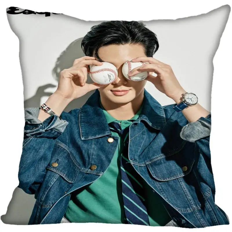 5 Заказ Kpop парк Seo Jun печатных квадратный шелк наволочки 40x40 см, 35x35 см одна сторона атласная Наволочка логотип - Цвет: 5