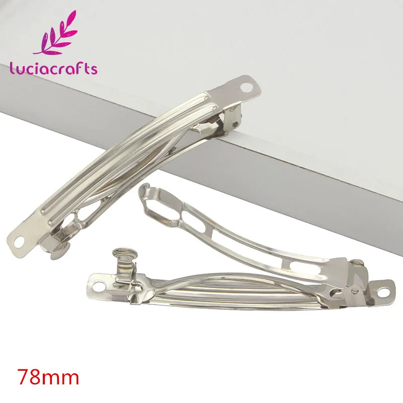 Lucia crafts мульти размер вариант серебряный тон французские заколки для волос, Одежда Мода заколки и заколки G1218 - Цвет: 78mm 3pcs