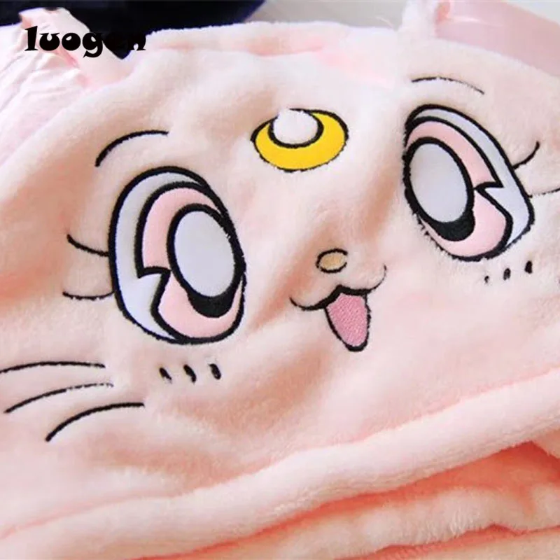 Плащ с капюшоном в стиле аниме для косплея шали одеяло s милый Неко Артемис луна