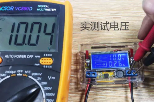 Регулируемый понижающий модуль электропитания с ЖК дисплеем отображением
