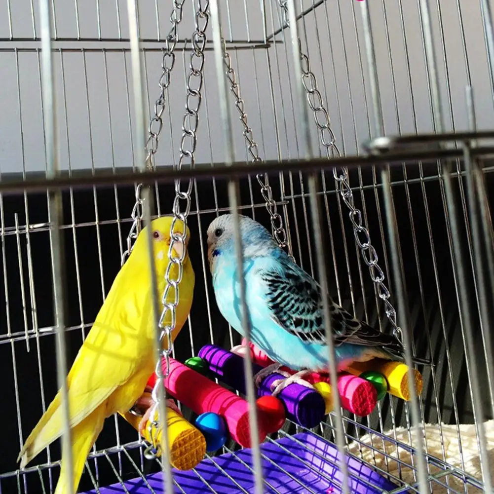 Adeeing Color ful Pet Хомяк Попугай жевательная игрушка для кусания окуня качели гамак