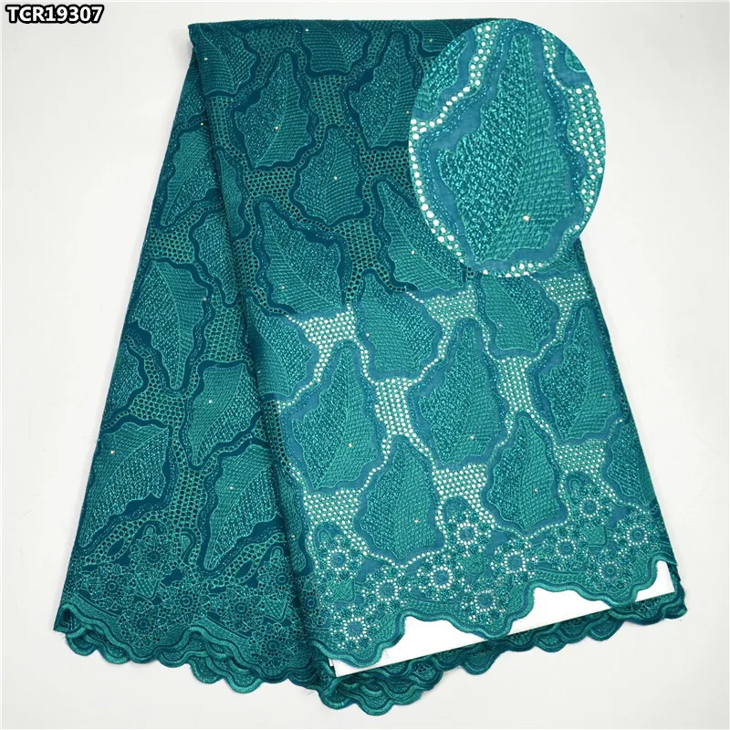 TCR193 Белое кружево с бисером в африканском стиле швейцарская вуаль кружевной