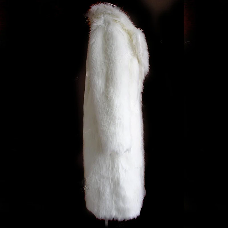 Новая зимняя женская удлиненная шуба из искусственного лисьего меха модная