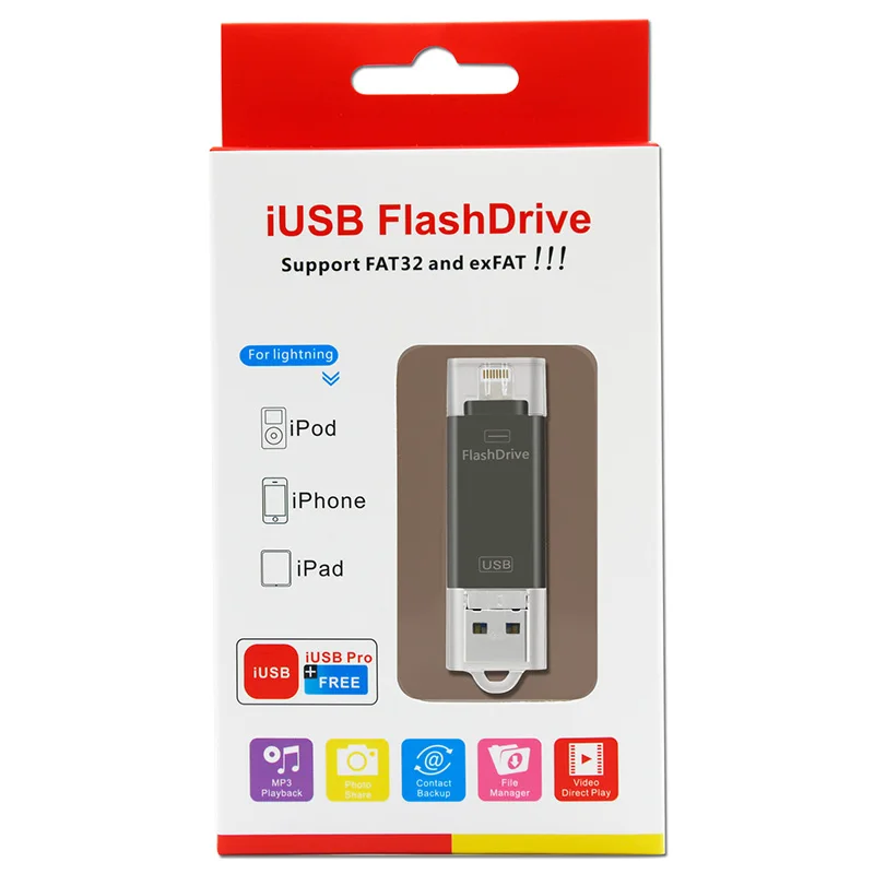 Металлический USB флеш накопитель Kismo 16 ГБ 32 OTG для мобильных телефонов iPhone X 8 7 6 ipad