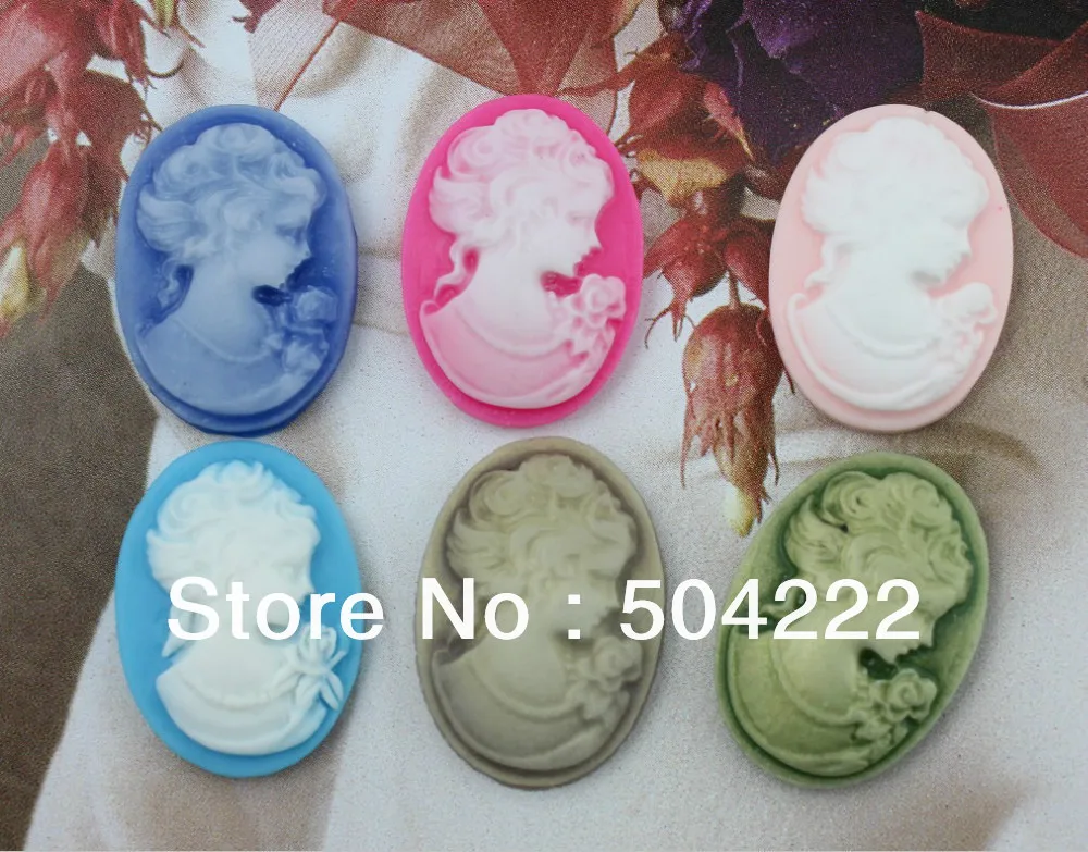 Большая женская Камея в викторианском стиле 150 шт. декодер Ассорти Овальный 18x25 мм