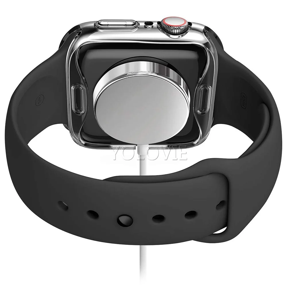 Силиконовые полная защитная крышка для экрана Apple Watch серии 4 44 мм 40 ультра тонкий