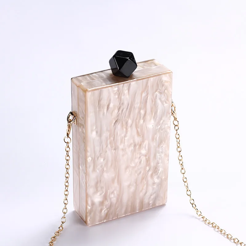 Acrylic Evening Clutches Luxury Handbags Women Chain Bags Geometric Wedding Wallet Party Prom Pruses Free Shipping Dropshipping