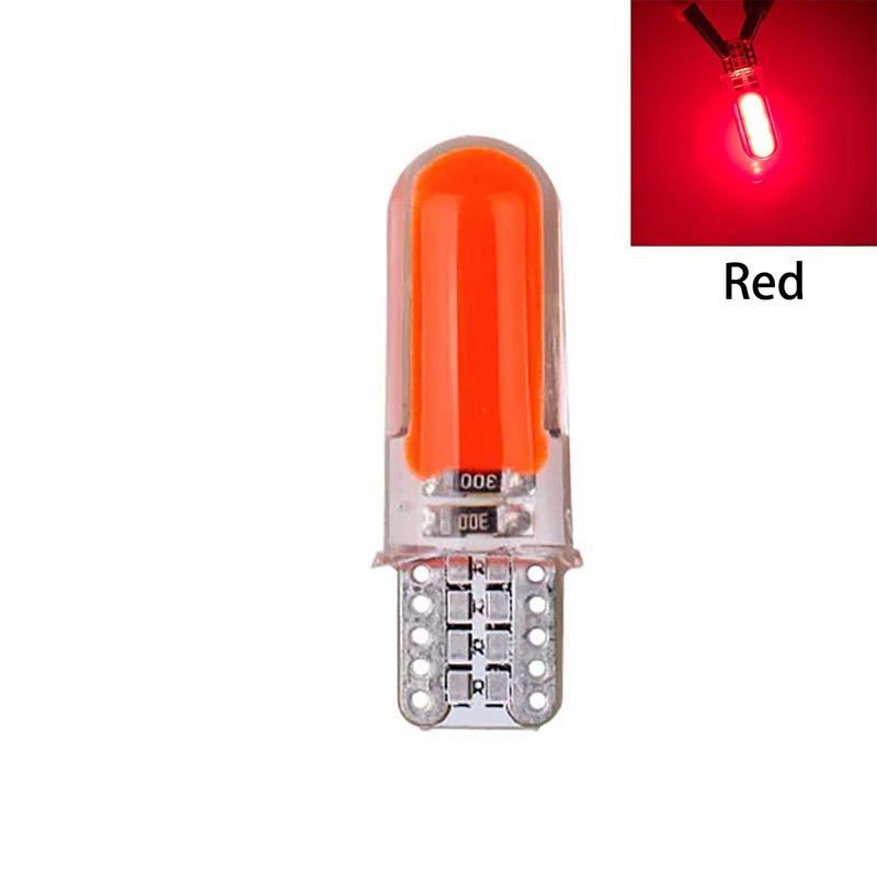 red 6 шт T10 W5W светодиодный интерьер автомобиля светильник COB габаритная лампа 12V 168 194 501 клиновидные боковые парковочная лампа canbus Авто для lada автомобиль стиль - Испускаемый цвет: red