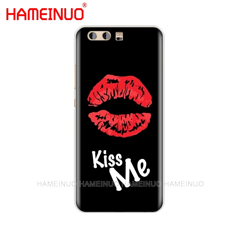 HAMEINUO Kiss me Lips Lipstick Rouge Cover phone Case for huawei Ascend P7 P8 P9 P10 P20 lite plus pro G9 G8 G7 2017 | Мобильные