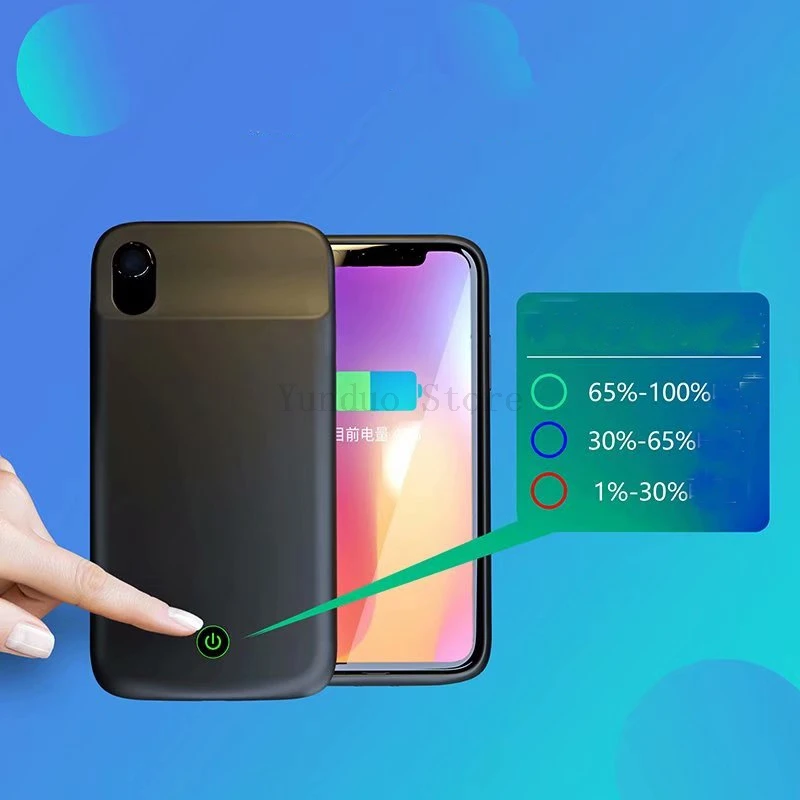 Тонкая батарея зарядное устройство чехол для iPhone XR XS Max power Bank чехол силиконовый зарядный чехол зарядное устройство Внешняя задняя упаковка для iPhone X XS