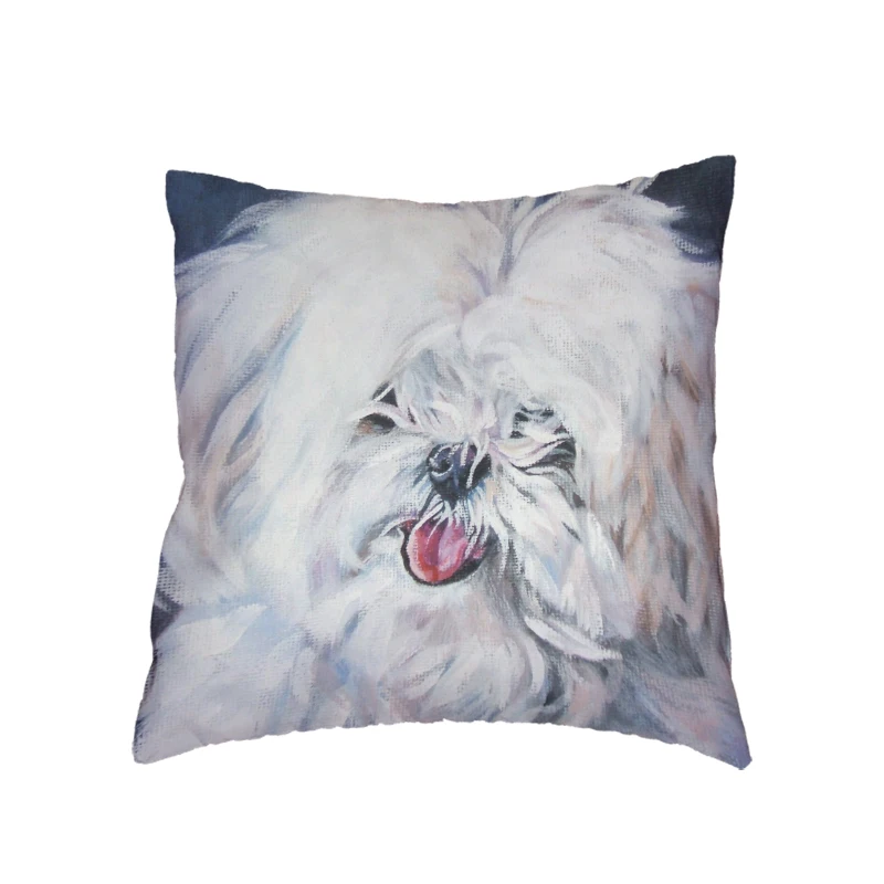 Cute Petite Butterfly Dog Cushion Cover Polyester Peach Skin Pomeranian Dormitory Beds Home Living Room Sofa Decorate Pillowcase | Дом и сад
