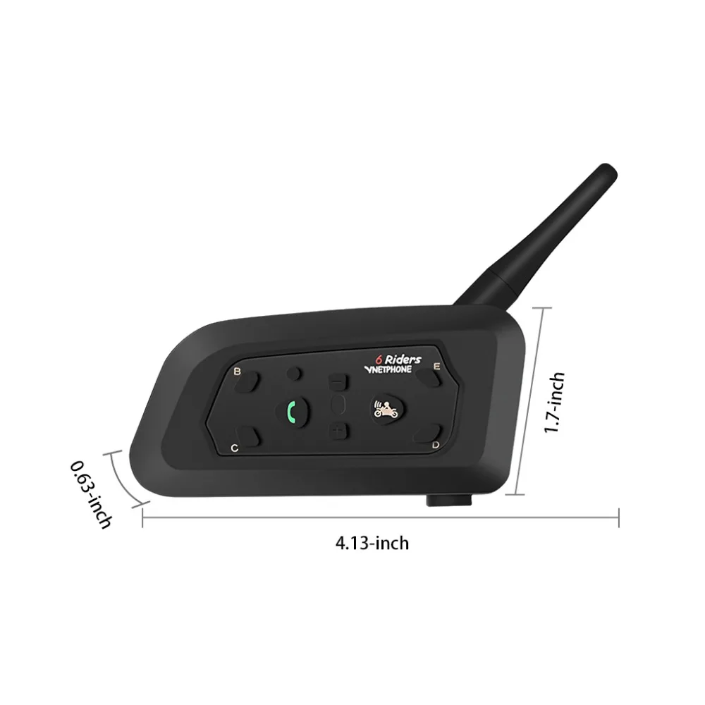2 шт V6 мотоциклетный домофон Bluetooth шлем гарнитуры для 6 всадников команда интеркоммуникатор мото домофон 1200 м Hi-Fi MP3 gps